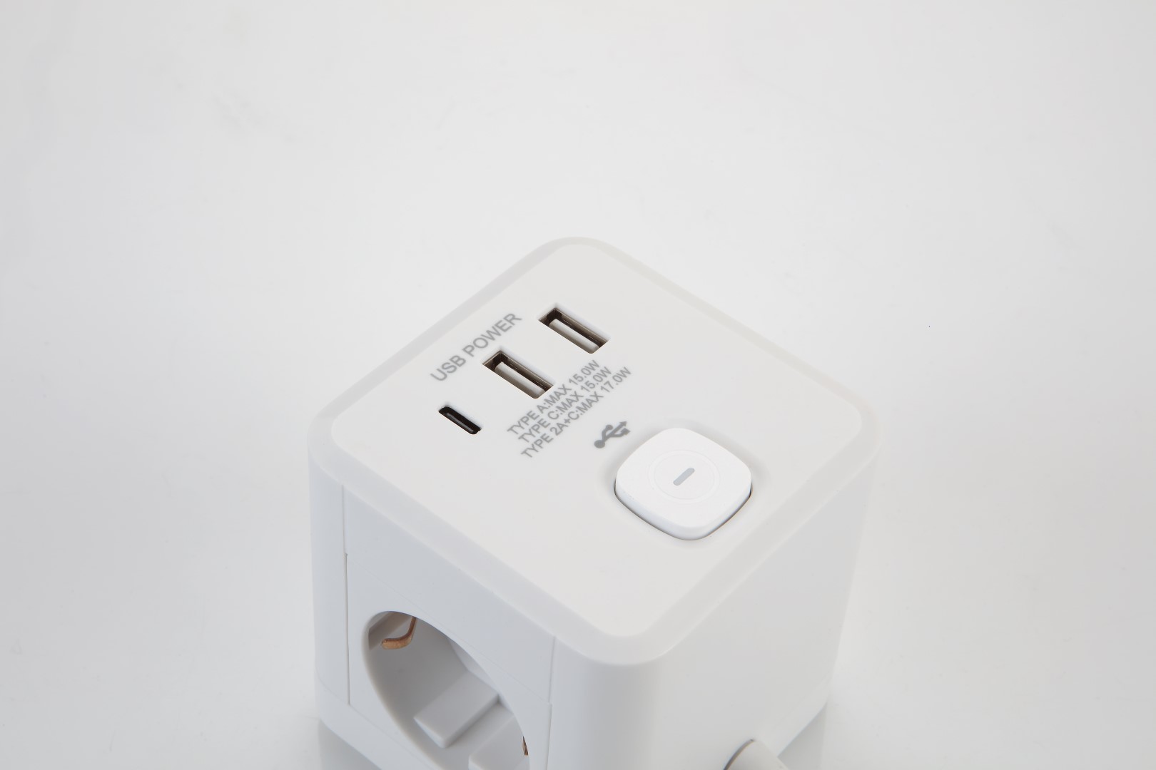 Base Múltiple Cubo Enchufes - USB